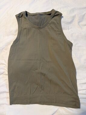 Athleta Olive Green Perforated Athletic Tank